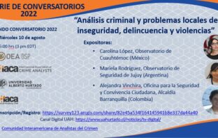 Webinar “Análisis criminal y problemas locales de inseguridad, delitos y violencias”
