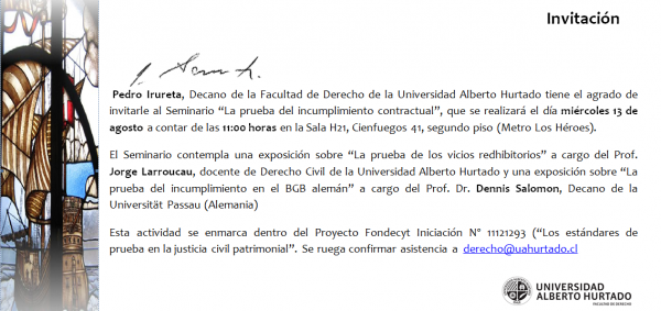 invitacion la prueba incumplimiento contractual